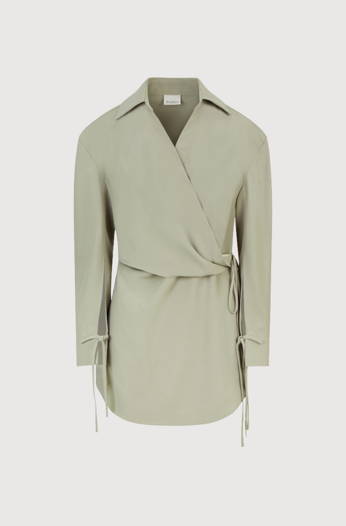 Wrap Dress - Olive | Yuzefi